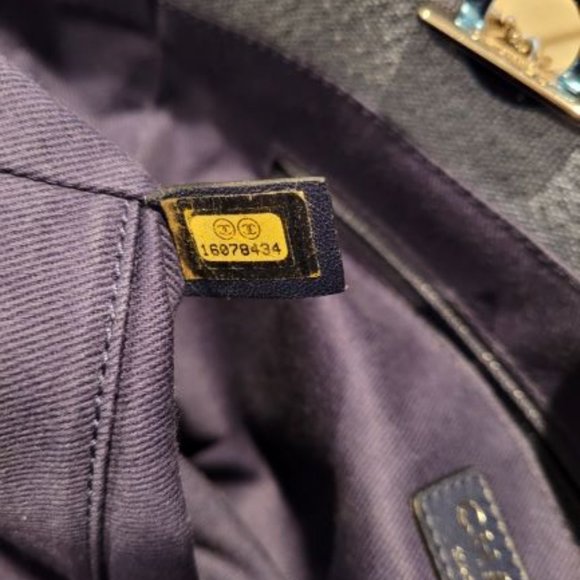 Chanel Deauville Denim Tote Bag Retro Blue Navy - Picture 6 of 7